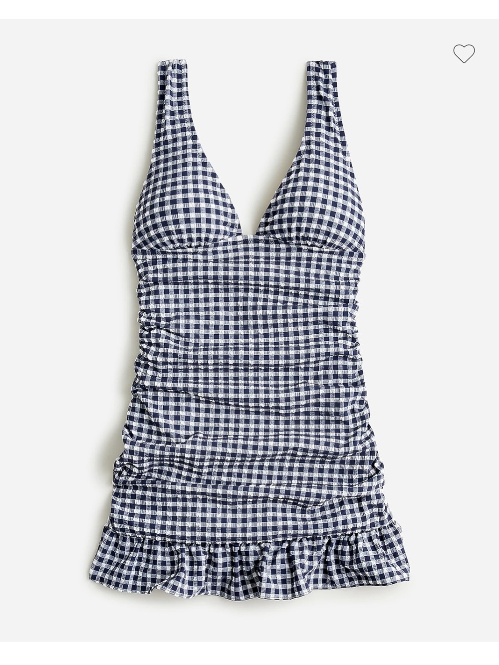 NWT J.crew Ruched swim dress in classic gingham - Picture 8 of 9